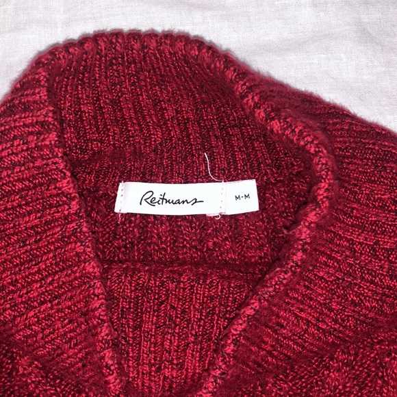 Red Reitmans Knit Mock Neck Sweater Tunic - Picture 4 of 5